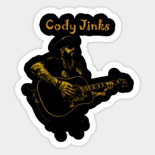Retro Vintage Cody Jinks Art Design Sticker
